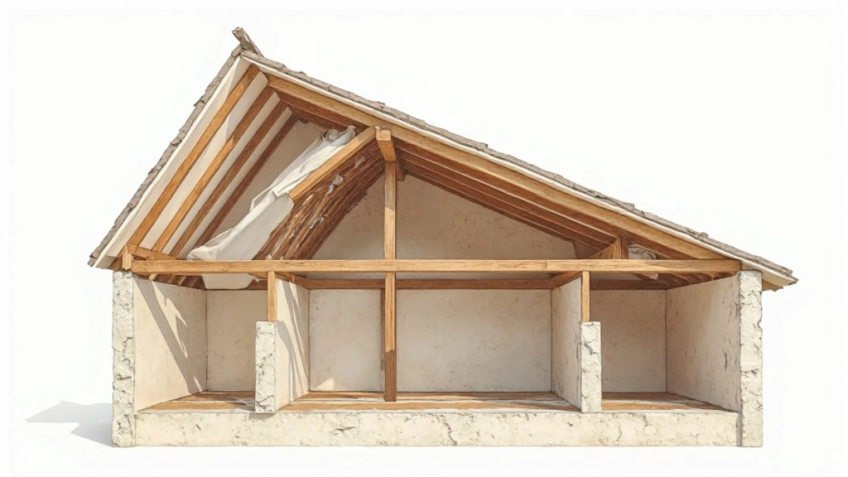 dach pulpitowy przekrój