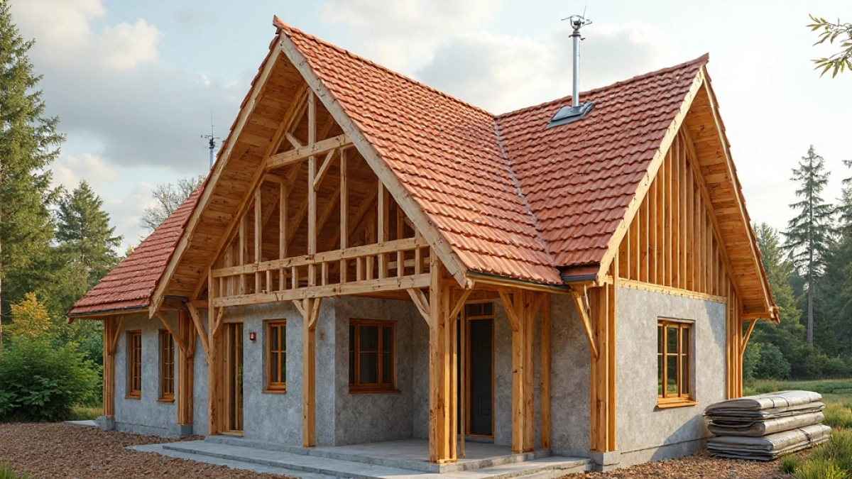 koszt budowy dachu dwuspadowego 200m2