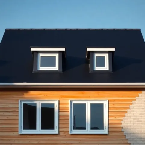 Czarny dach białe okna jaka elewacja