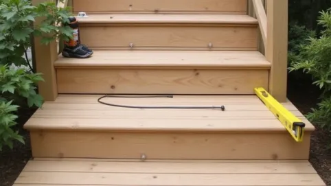 Montaż deski kompozytowej na schodach