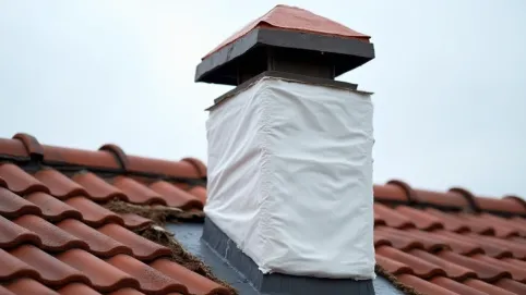 Ocieplenie komina nad dachem