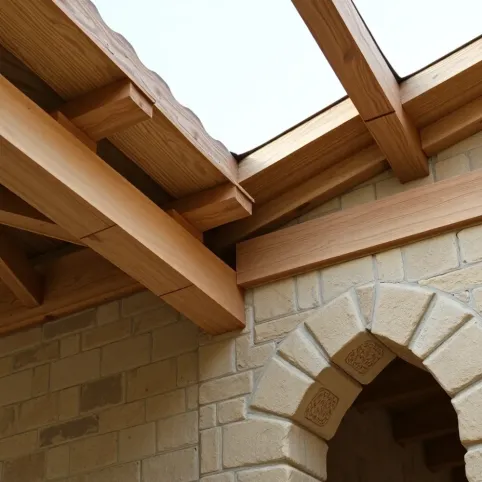 Połączenie dachu z murem