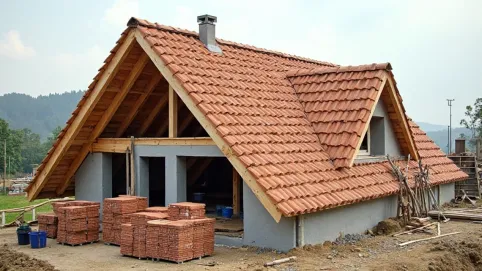 robocizna dachu dwuspadowego