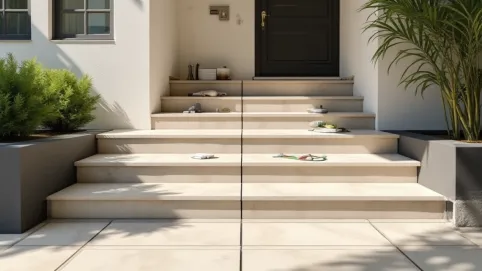 Układanie płytek na schodach zewnętrznych